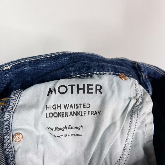 Mother Womens Size 24 High Waisted Looker Ankle Fray Jeans Not Rough Enough - Picture 9 of 12